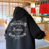 M-8XL Hoodie Men's Dalian Hoodie Loose Fashion American Classic Gothic Letter Printed Long Sleeve Double Shirt