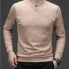 High-quality Men's Long-sleeved T-shirt, Casual, Versatile Men's Daily Henley Shirt, Autumn Thickened Men's O-neck Undershirt.