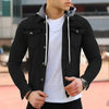 Casual Hooded Single-breasted Jacket Men's Solid Color Jacket Casual Coat Double Pockets