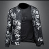 Minglu Autumn Winter Stand Collar Men's Jackets Luxury Pattern Pattern Long Sleeve Business Casual Male Coats Plus Size 5XL