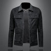 Minglu Spring Autumn Faux Leather Men's Jackets Luxury Long Sleeve Solid Color Zipper Casual Motorcycle Male Overcoats Man Coats