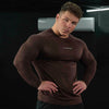 Spring Autumn New Men's Long Sleeve T-Shirt Gym Sports Fitness Tight Fitting Clothing Quick Drying Breathable Elastic Base Shirt