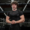 Summer Men's Fitness Training Short Sleeve Solid Color Shirt Gym Round Neck Bodybuilding Tight Cotton Quick Drying T-shirt