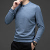 High-quality Men's Long-sleeved T-shirt, Casual, Versatile Men's Daily Henley Shirt, Autumn Thickened Men's O-neck Undershirt.