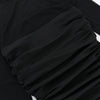 Half High Neck Mesh Stitching Long Sleeve Micro Transparent Spice Girl Dress ins New Summer Style Pure Wind Skirt