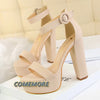 Women High Heel Shoes Sexy Party Nightclub Platform Elegant Sandals Wedding Shoes Bridal Pumps Summer Peep Toe Luxury Thick Heel