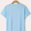 Men's 100% pure cotton summer loose fitting oversized Paris print casual slim fit round neck short sleeved T-shirt top