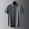 Imitation Ice Silk Short sleeved Shirt Set Gentleman Style Set