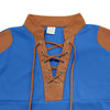 Cross-border new men's waffle color matching strap V-neck top casual long-sleeved bottoming T-shirt