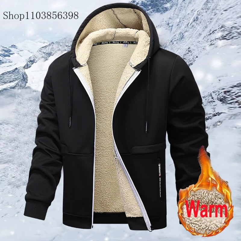 leisure man's Windproof Thick Cardigans jacket