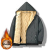 Thickened Fleece-Lined Men's Cotton Coat With Hoodie Warm Plus Size Parka Jacket For Winter Season