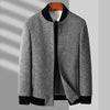 Minglu Autumn Winter Wool Male Jackets Luxury Stand Collar Herringbone Casual Men's Coats Fashion Slim Fit Thicken Man Jackets