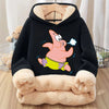 SpongeBob SquarePants Pullover Hoodie Patrick Star Hooded Sweatshirt Heavyweight Fleece Casual Long Sleeve Shirts Birthday Gift