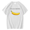 Summer Men's T-shirt High Quality 100% Cotton Funny Banana Printing Casual Loose O-neck Men Short Sleeve T-shirt Male Tees Tops