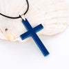 Men Simple Cross Pendant Alloy Necklace Chain Jewelry Christmas Day Gift Simple Cross Stainless Steel Necklace Titanium Steel