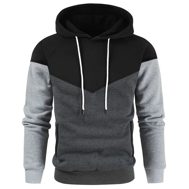 New Patchwork Hoodies Men Fashion Hooded Sweatshirts Spring Autumn Comfortable Streetwear Pullover Casual Male Sportswear