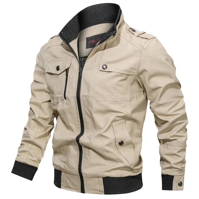 Spring and Autumn Military Motorcycle Coat New Spring Autumn Brand Fashion Men's Warm Jacket Casual Jacket Outdoor Sport Jacket