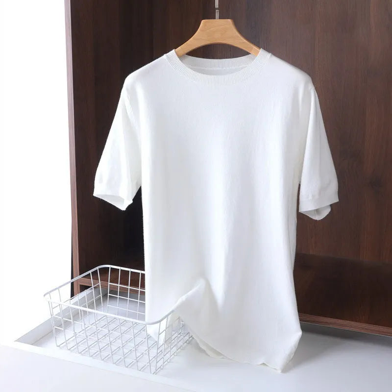 Superfine Merino Cashmere T shirt Men Base Shirt Wicking Breathable Quick Dry Anti-Odor No-itch Short Sleeve Tee Tops