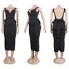 European V Neck Strap Solid Bodycon Dress Summer Casual Female Party Sexy Dresses Vestidos