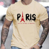 Men's T-Shirt Fashion Street Paris Letter Short Sleeved T Shirt For Men Casual 3d Print Summer Top Breakable Loose Men Clothing