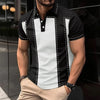 Polo T-Shirt Summer Short Sleeve Clothing Fashion striped Print Street Casual Button up Top