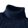 High Neck Solid Color Pullover Knitted