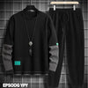 Spring and Autumn New Fashion Long-Sleeved T-shirt Set Men's Casual Relaxed Comfortable Breathable Sports Two-Piece Set