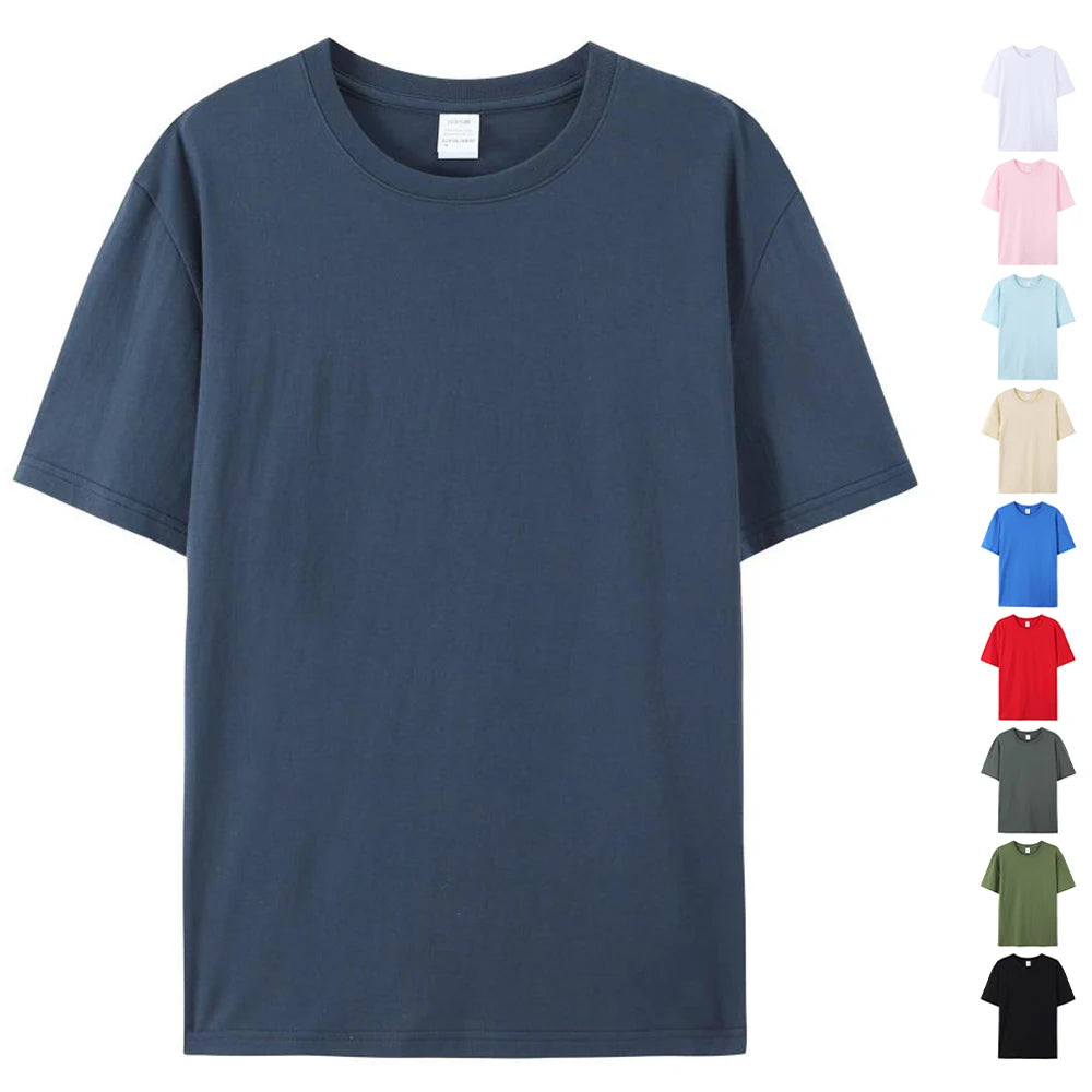 100% Cotton Crew Neck Tshirts Men Wholesale Short Sleeve Basic Cotton T-shirt Bulk Plain White T Shirt For Men Poleras De Hombre