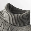 High Neck Solid Color Pullover Knitted