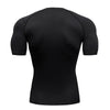 Compression Shirt Men Short Running T Shirt Gym Sports Top Quick Dry Breathable Black Fitness Sportswear Bodybuilding Clothing