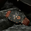 Alloy Quartz Bracelets Casual Leather Strap Cool Black