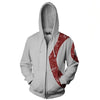 Game God of War Cosplay Kratos Zipper Hoodie Costume Men and Women Leisure Sports Sweater 3D Printing