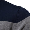 AIOPESON Men's Patchwork Pullover Sweater Cotton Casual Zipper Mock Neck Sweater for Men New Winter Fashion Warm Sweater for Men