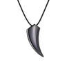 Punk Hip Hop Stainless Steel Crescent Tooth Spike Pendant Necklace Men Women Fashion Wolf Tooth Chain Necklace Jewelry