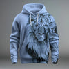 Funny 3D Lion Printed Hoodies For Men Fashion Loose Sweatshirts Street Trend Harajuku Men's Clothes Autumn New Pullover