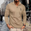 Spring and Autumn men's long sleeved shirt, comfortable business T-shirt, men's street casual fashion top