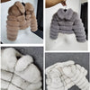 Maomaokong Real Fur Jacket  Women Winter Short Natural real Fox Fur Lady Zipper Fur Coat Female Warm Jacket  with Collar