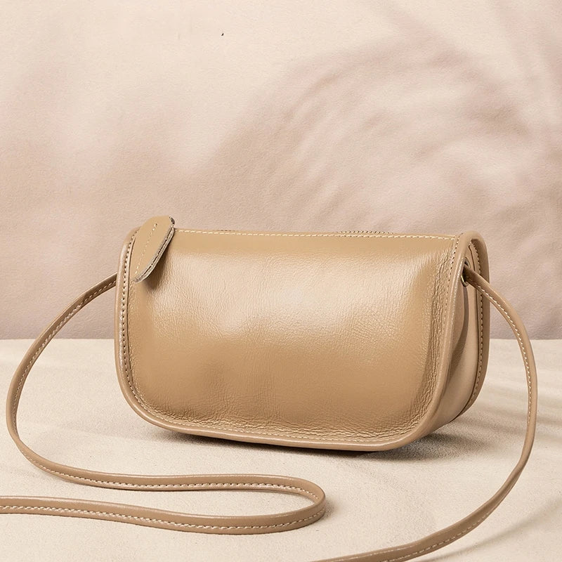 YANATARI underarm cowhide Genuine leather handbags women vintage shoulder bag female Small crossbody bags luxury high quality