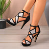 Summer Platform High Heels Women's Sandals Fashion Mixed Color Open Toe Sandals Women Thin Heels Party Shoes Ladies Sandalias