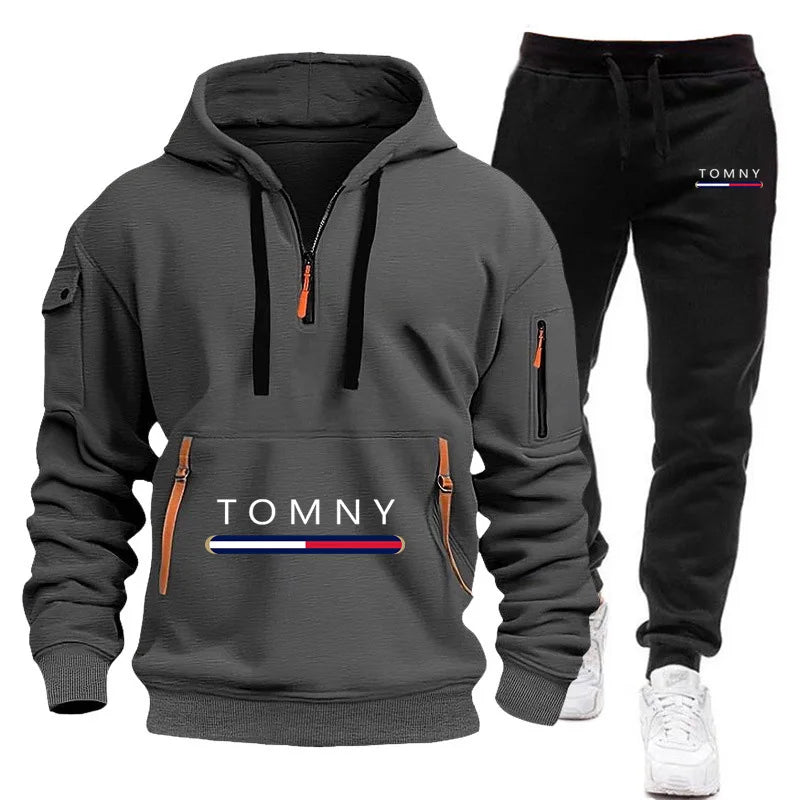 Brand clothing Autumn and Winter Suit Men's Fashion Hoodie Brand Pants Casual Jogging Suit Sports Wear Sweatshirt Set Hoodie2025