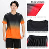 Fitness Clothes Ice Silk Quick Drying T-shirt Suit Men Short Sleeve Running Sportswear Shorts Tracksuit Gym Sports Training Sets