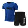 Set Quick Drying Breathable Sports Set Short Sleeve T-shirt Set Men's Jogging Set