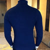 High Neck Solid Color Pullover Knitted