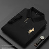 Embroidered Men's Pure Cotton Popsicle Cotton Short Sleeved Polo Shirt Summer New Business Casual Breathable Men's Top 4xl