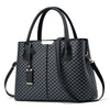 Elegant Flower Plaid Handbag: Versatile, Secure Zippered Satchel with Adjustable Strap & Polyester Lining for All Occasions