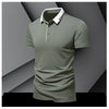 Summer men's POLO shirt, ice silk quick drying short sleeved pure cotton T-shirt, solid color business lapel half sleeved top