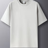 100% pure cotton summer high-end brand men's short sleeve round neck fashionable style half sleeved top breathable T-shirt