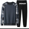 Spring and Autumn New Fashion Printed Long Sleeve T-shirt Set For Men Leisure Loose Comfortable High Quality Two-Piece Set