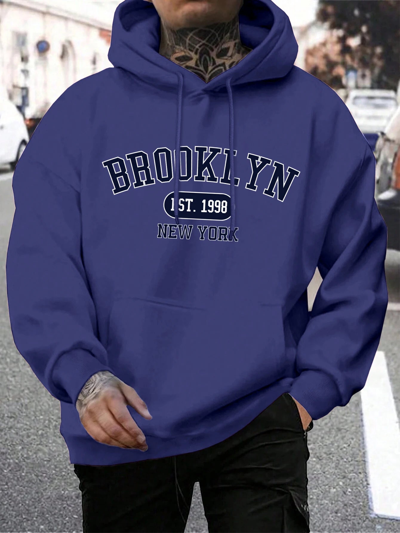 Brooklyn Est 1998 New York Printing Men Hoodies Harajuku Crewneck Hoodie Fashion Oversize Hoody Autumn Comfortable Tracksuit