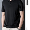 Solid Color Short-sleeved T-shirt Ice Silk Breathable Men's Business Casual Polo Shirt